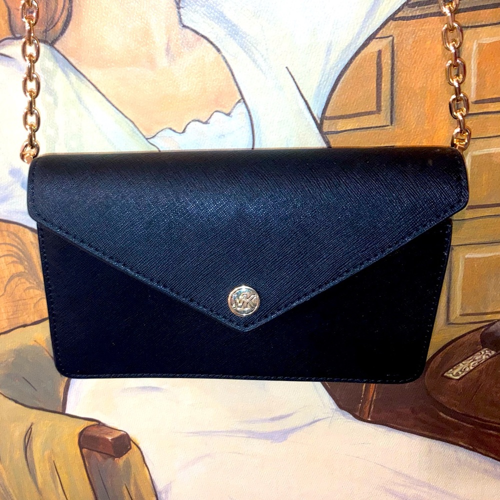 NWOT Michael Kors Black Leather Crossbody